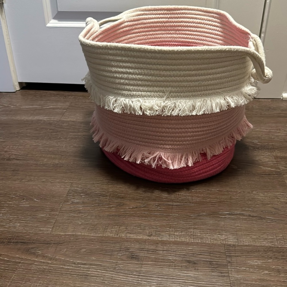 Large Coil Rope Toy Storage Basket Pink - Pillowfort
